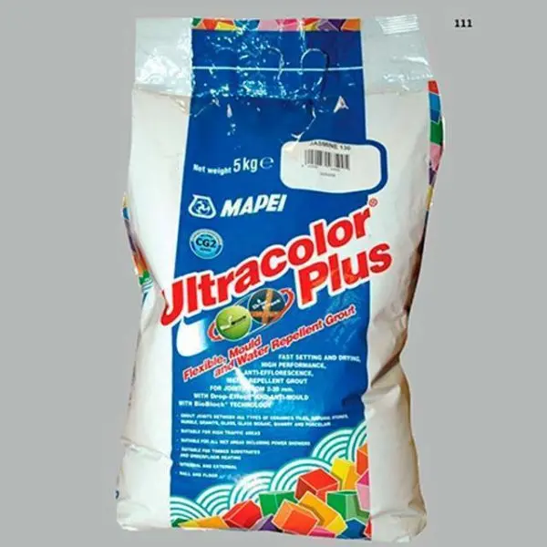 Цементная затирка Mapei Ultracolor Plus №111 Светло-серый 5 кг.