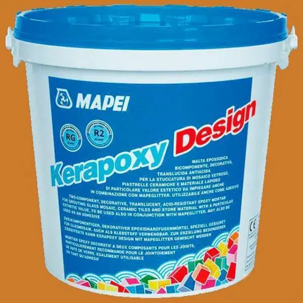 Эпоксидная затирка Mapei Kerapoxy Design №742 Глянцевый золотой 3 кг.