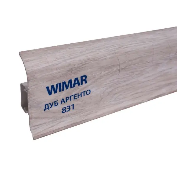 Пластиковый плинтус Wimar № 831 Дуб Аргенто (58х25х2500мм)